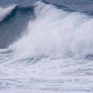 Big waves on the sandy beach