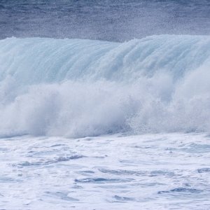 Surfer waves on a Tenerife beach