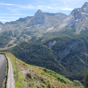 A mountain road in the Alps