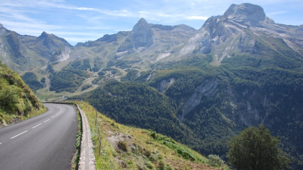 A mountain road in the Alps