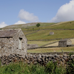 A stone shed, hut or barn in the Yorkshire Dales National Park