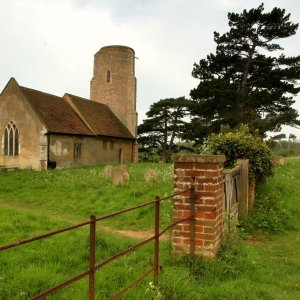 The ancient church at Ramsholt in Suffolk