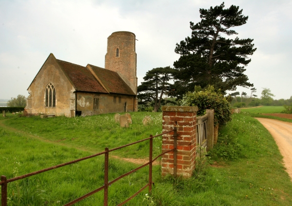 The ancient church at Ramsholt in Suffolk