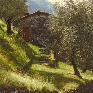 A mountain hut in the Italian Alps