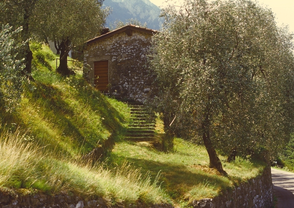 A mountain hut in the Italian Alps