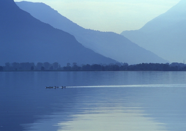 Lake Como in Northern Italy in the early morning