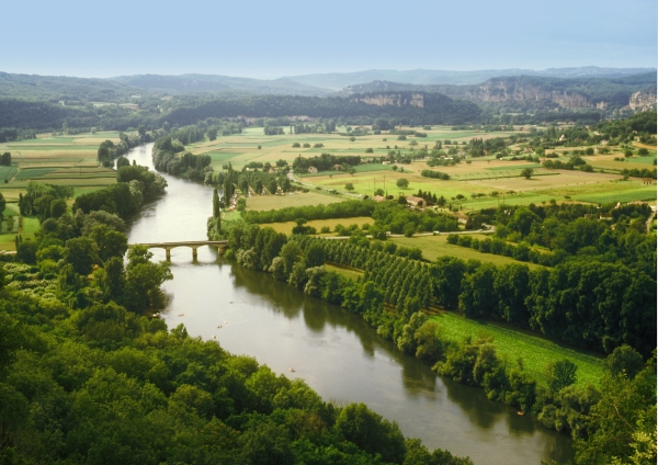 The Dordogne river from Rocamadour in Southern France