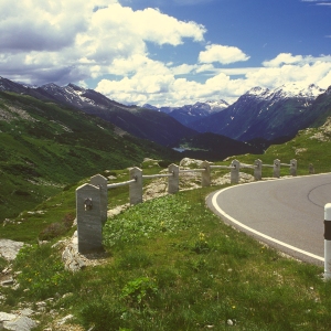 A mountain road in the French Alps