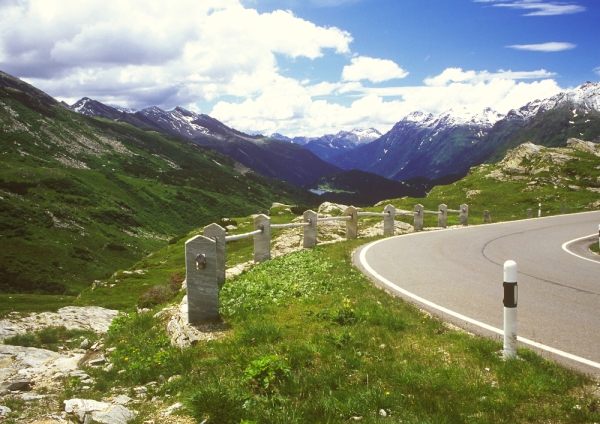 A mountain road in the French Alps