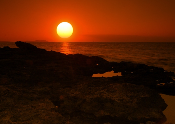 A colourful mediterranean sunset