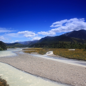 A highland river in the mountains