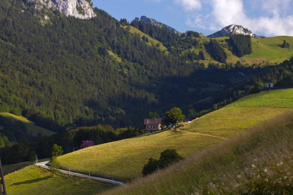 A mountain road in the French Alps