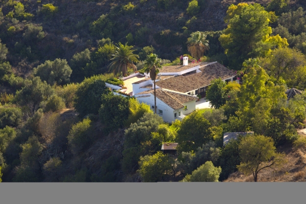 A spanish luxury villa from the mountainside