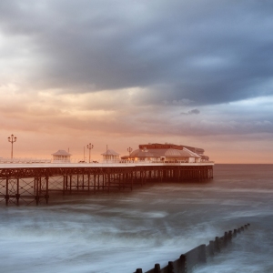 Cromer pier in a storm