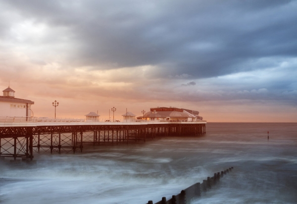 Cromer pier in a storm