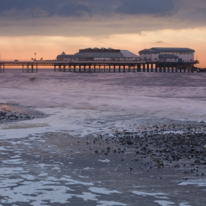 Cromer pier in a storm