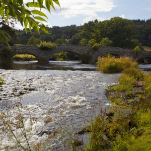 A bridge on the River Dee in Wales, a few miles downstream of Bala