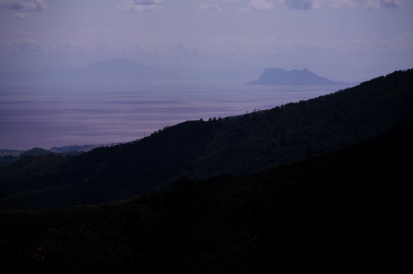 The Strait of Gibraltar from the hills above San Pedro, Spain