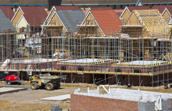 A new development of very small, tightly packed houses