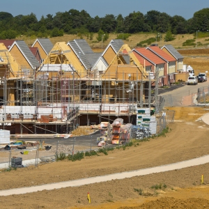 A new development of very small, tightly packed houses