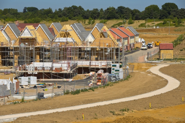 A new development of very small, tightly packed houses