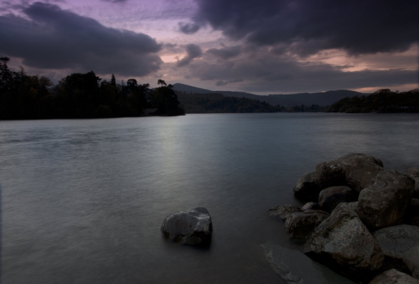 Derwentwater from Keswick in the evening