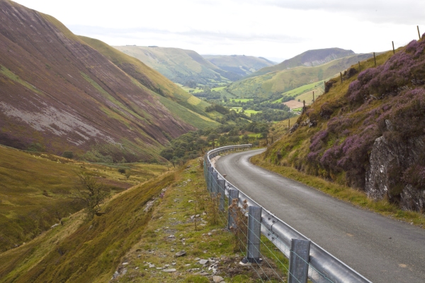 Looking down the Dyfi valley in Wales