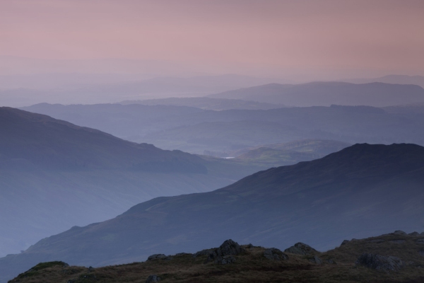 The hills above Lake Windermere in the Lake District