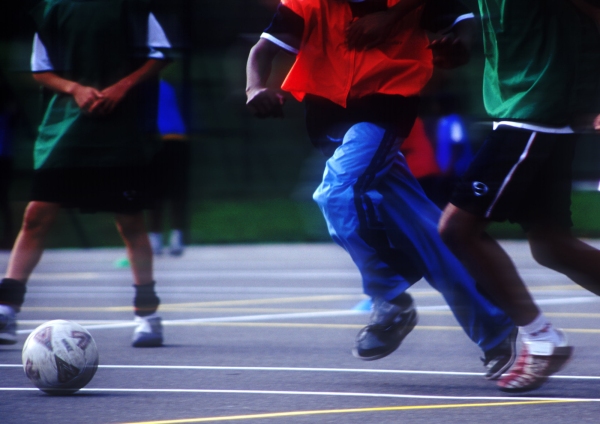 Football and fitness training for teenage boys