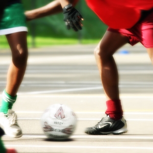 A football training session for teenage boys