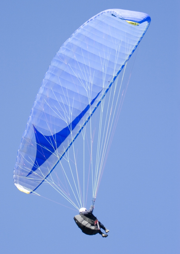 Paragliding on a sunny day