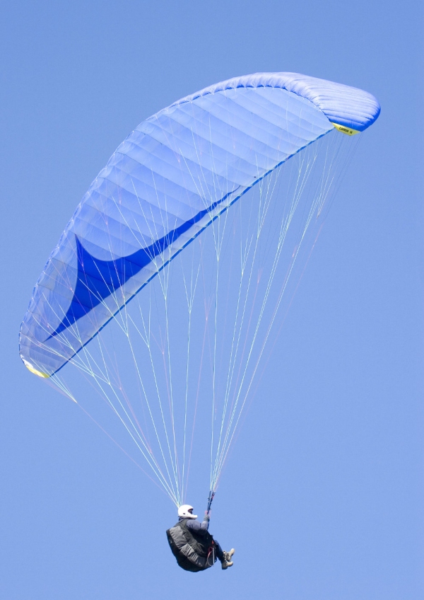 Paragliding on a hot summer's day