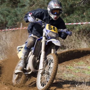 Motocross rider in a race