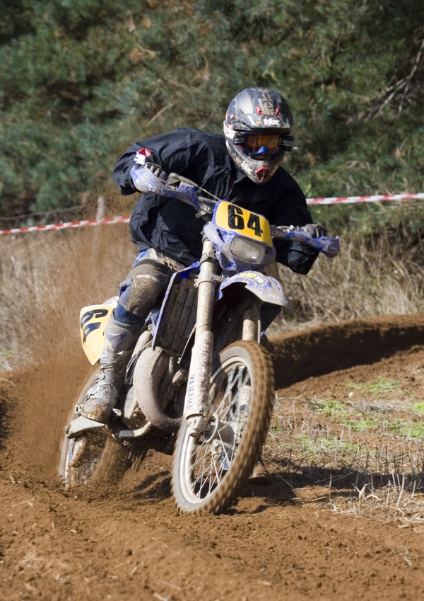 Motocross rider in a race