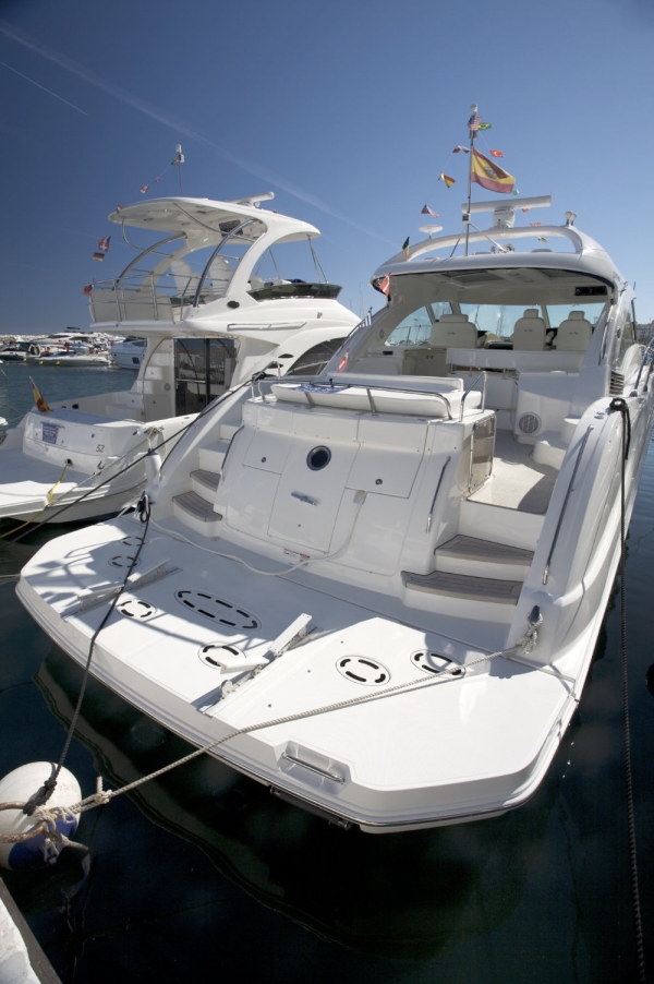 Expensive yachts in the marina at Puerto Banus