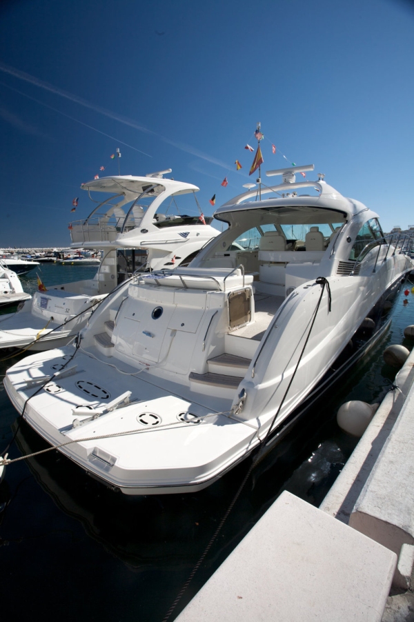 Boats at moorings, Puerto Banus