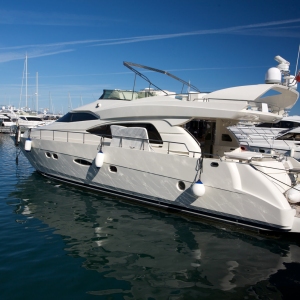 Luxury yachts moored at Puerto Banus