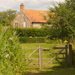 A traditional Norfolk flint cottage