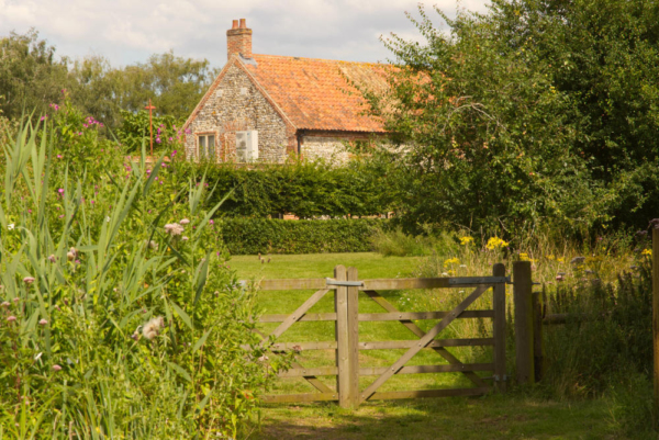 A traditional Norfolk flint cottage