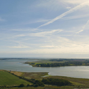 Coastal mudflats on the River Alde estuary near Orford in Suffolk