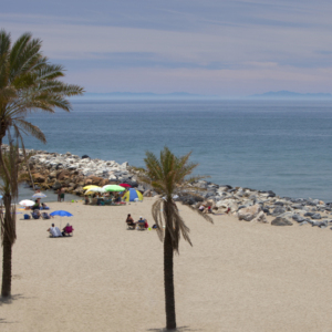 A sunny mediterranean beach